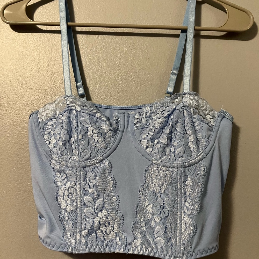 Blue corset top